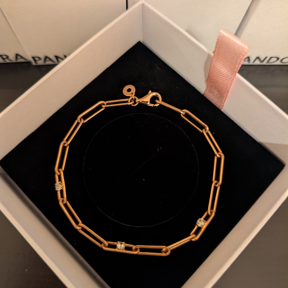 Pandora Rose Gold Small Link Chain Bracelet